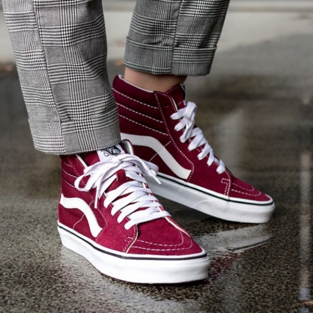 Vans SK8-HI Burgundy/White